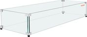 VEVOR Glazen Windscherm voor Rechthoekige Vuurkorftafel 924 x 417 x 191 mm, 8 mm dik en stevig gehard glazen paneel met harde aluminium hoekbeugel en rubberen voetjes, eenvoudig te monteren