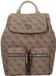 GUESS Manhattan II Flap Backpack Latte Logo beige