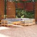 Maison Exclusive - Ensemble de jardin, 13 pièces, avec coussins gris, en pin massif