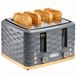 HOMCOM Grille-pain 4 fentes 7 niveaux de brunissage - Appareil de cuisine - Gris
