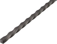 Alberts 432485 vierkante stang | gedraaid | staal | 1000 x 10 x 10 mm