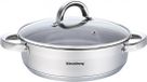 KLAUSBERG 7174 - Kookpan - Met Deksel - 6.0l - Ø28 Cm - Rvs - Inductie - Alle warmtebronnen