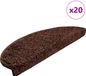 vidaXL Trapmatten 20 st 65x21x4 cm bruin halfrond groot