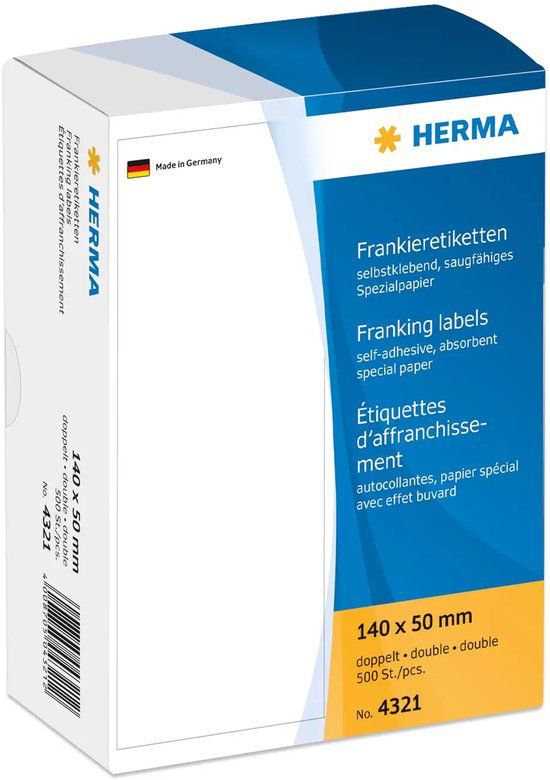 Merkloos HERMA Franking labels - etiketten - 500 etiket(ten)