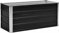 vidaXL Verhoogde Plantenbak 100x40x45 cm Gegalvaniseerd Staal Antraciet
