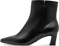Tamaris - Dames - Enkellaarzen - Zwart - Synthetisch - Ritssluiting - Puntige neus - Kitten heel - 5-7 cm hakhoogte