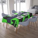 Bonamaison Tafelkleed, Anti-Mold, Sneldrogend, Waterdicht, 100% Polyester Tafellaken, Neon groene rook, 140 x 200 Cm