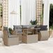 Maison Exclusive - Ensemble de meubles de jardin 6 pièces avec canapé et coussins, beige, en polyrotin