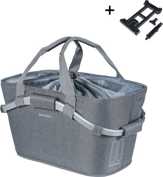 Basil 2Day Carry All Fietsmand MIK - Achter - Polyester - Grijs melee - 22 Liter