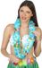 Atosa Hawaii krans/slinger - Tropische kleuren blauw - Grote bloemen hals slingers