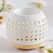 Aromabrander Coeur aromabrander wit met gelig bruin onderrand (Schotel) Keramiek 50 ml