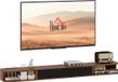 HOMCOM meuble TV - Panneau de particules - 140x24x16cm - Noyer