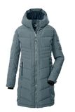 killtec meisjes Gewatteerde jas/functionele jas in donslook met capuchon KOW 219 GRLS QLTD CT, rauchblau, 140, 43505-000
