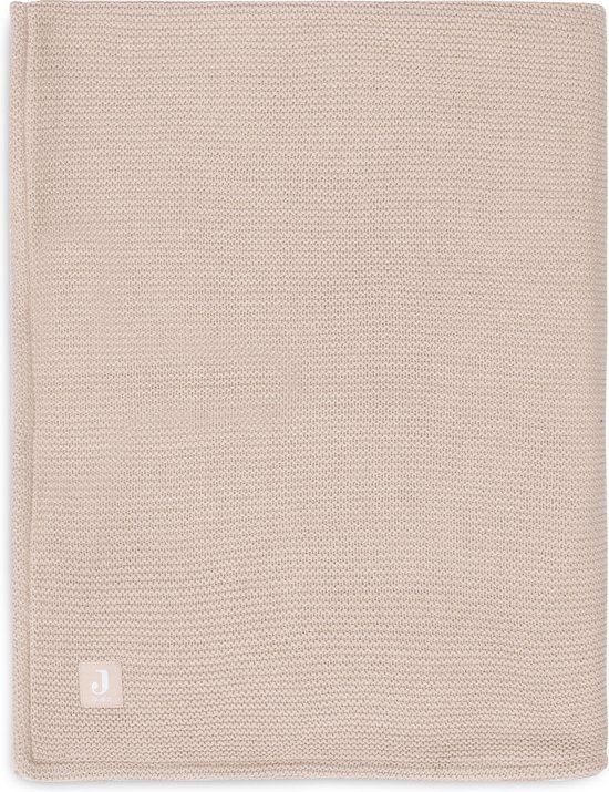 Jollein Basic Knit Ledikantdeken 100x150cm - Wild Rose/Fleece