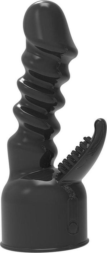 POWER Opzetstuk Wand Vibrator Super Dong Zwart