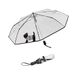 Susino Parapluie pliant - automatische transparante chiën mignon paraplu, 29 cm, (Chien mignon)