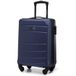 WITTCHEN Globe Line Reiskoffer Handbagage Cabinebagage Rolkoffer Harde schaal van ABS met 4 draaiwielen Cijferslot Telescopisch handvat Maat S Donkerblauw
