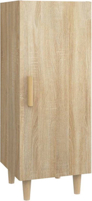 vidaXL Dressoir 34,5x34x90 cm Bewerkt Hout Sonoma Eikenkleurig