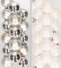 Decoris Kaemingk B.V. 32x stuks kunststof kerstballen mix van zilver en parelmoer wit 4 cm