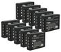 vhbw 10x batterie compatible avec HBC Linus 6, 4 télécommande industrielle (2000 mAh, 6 V, NiMH) - noir