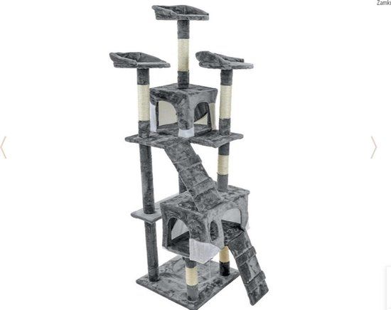 Krabpaal kattenboom XXL 170 cm - Grijs