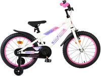 Volare Lily Kinderfiets - Meisjes - 18 inch - Wit Roze Paars