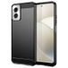 Motorola Coque Motorola Moto G Power (2024) en TPU Brossé - Fibre de Carbone - Noire