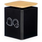 Kinvara Koffie cups/capsules houder - metaal - zwart