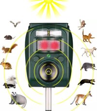 Fleau Garden Ultrasone Kattenverjager op Zonneenergie - PRO - Outdoor Dierenverjager - 144 m Bereik - Groen