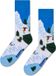 Happy Socks Slalom Sock - Unisex Sokken - Wit - Maat 41-46