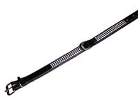 Nobby Halsband "Crystal" drie rijen zwart 47 cm (35-41 cm); 22/24 mm