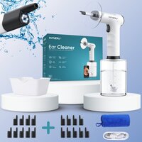HAIDU Oorreiniger Pro Plus + Extra Oortips – Oorreinigingsset – Oorspuit met camera – 500 ml waterreservoir – 4 standen – Oplaadbaar – Wit – Premium