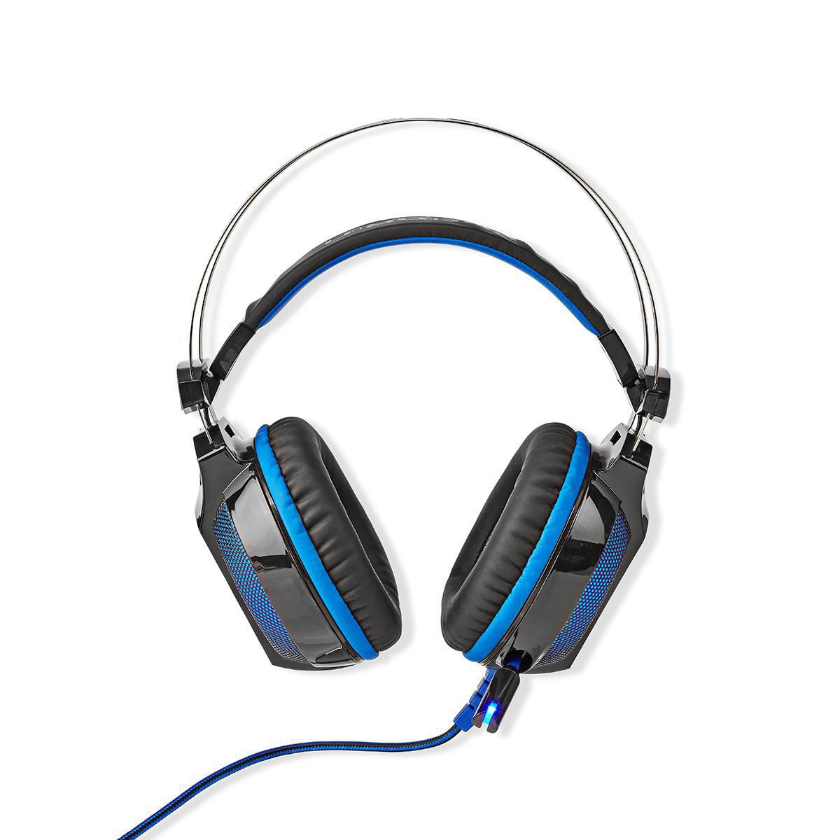 Nedis GHST500BK Gaming Headset - Over-Ear - USB - 2.1m - Black/Blue