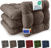 Beautissu HighLux SK – Set van 4 Premium Stoelkussen 40x40 cm Taupe