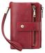Portefeuille femme RFID rouge grande capacité