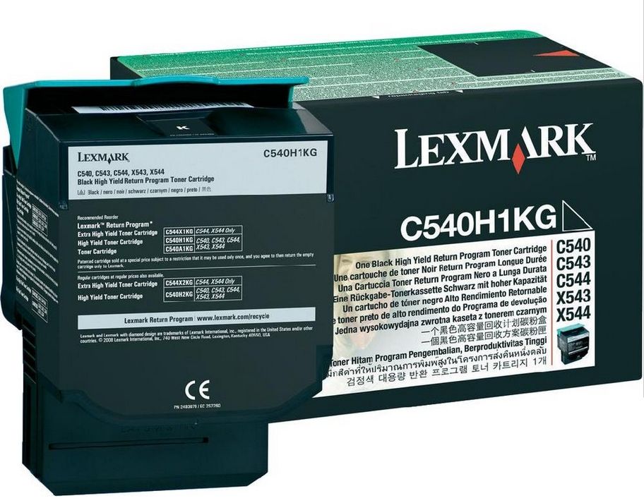 Lexmark C540H1KG - Zwarte toner cartridge - 2.500 pagina's - Compatibel met Lexmark C54x, X54x