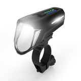 FISCHER FAHRRAD Frontlicht 100 Lux Koplamp LED werkt op een accu Zwart