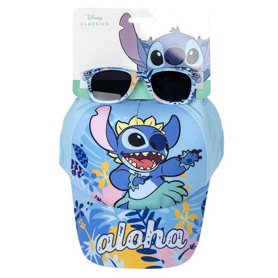14731 Cap Set With Sunglasses Stitch - Multi - Kids - Unisex