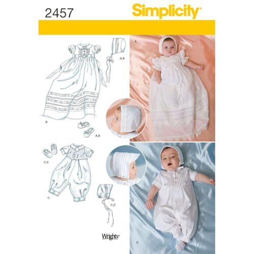 Simplicity 2457 - Babies' Special Occasion - Paper - White - A (XXS-XS-S-M)