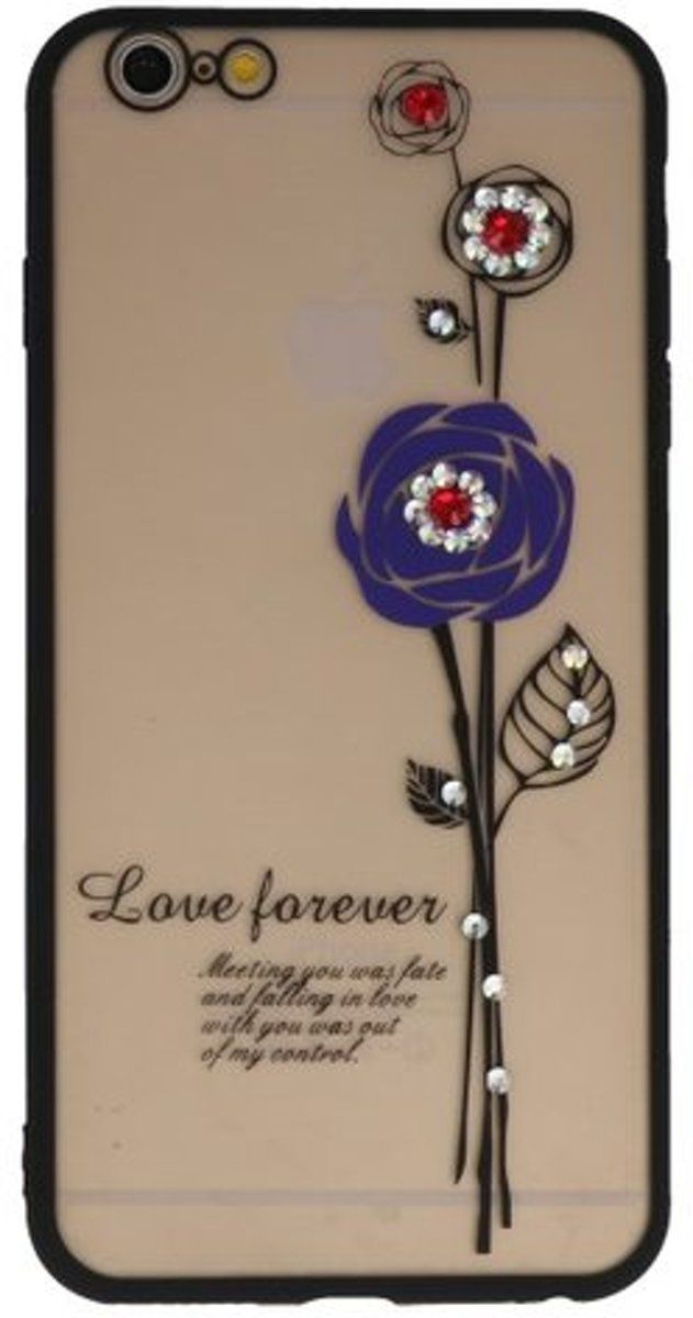 Best Cases Paars Love Forever back case Hoesje voor Apple iPhone 6 / 6s Plus