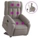 VidaXL Fauteuil releveur réglable tissu taupe