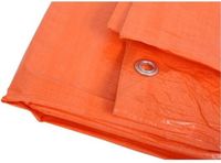 Merkloos Afdekzeil/dekzeil aanhanger/outdoor - oranje - 5 x 6 meter - met ringen