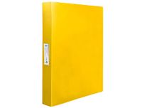 Liderpapel Ordner met 4 ringen, 25 mm, gemengd, polypropyleen, DIN A4, neongeel