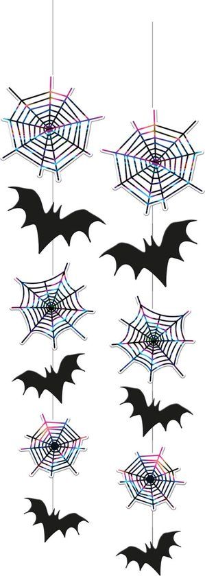 Folat Hangdecoratie Happy Halloween 70 cm - 2 stuks