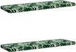 vidaXL - 2-delige Bankkussens VUGHT - 100% Polyester - Bladpatroon