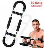 Power Twister - Entraîneur hydraulique pour bras et poitrine - Résistance de 60 kg - Expander de bras réglable pour l'entraînement de la force - Bleu (Blue-B)