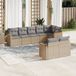 Maison Exclusive - Ensemble de meubles de jardin 8 pièces avec canapé et coussins, beige, en polyrotin