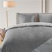 Blumtal Housse de couette Hiver Cashmere Touch Forseti - Housse de couette 140x200cm - 2x Taie d'oreiller 80 x 80 cm - Gris