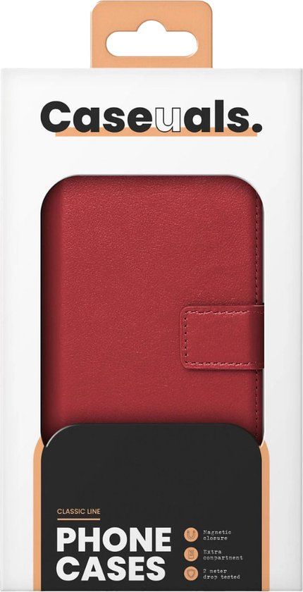 Caseuals Echt Lederen Portemonnee/Boekhoesje Samsung Galaxy A54 5G - Rood