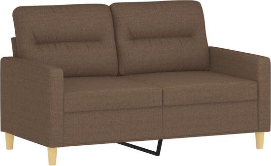 vidaXL Tweezitsbank 120 cm stof bruin